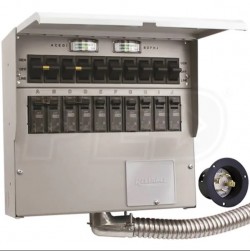 Reliance Controls Pro/Tran 2 - 30-Amp (120/240V 10-Circuit) Transfer Switch w/ Interchangeable Breakers & Inlet