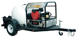Aaladin Cleaning Systems 3000 PSI 4.0 GPM Gas Powered Hot Water Pressure Washer Trailer with 4 Spray Nozzles
