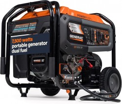 Generac 8011 GP7500E 9400 Watt Dual Fuel Portable Generator with COsense