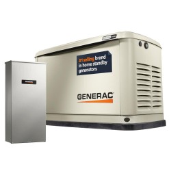 Generac Guardian 7210 24kW Standby Generator with 200A SE Whole House Transfer Switch