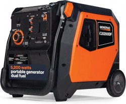 Generac iQ5200DF 5200 Watt Dual Fuel Inverter Generator with COsense