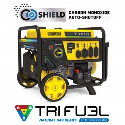 Champion Power Equipment 201438 10000 Watt Tri Fuel Portable Natural Gas Ready Generator with CO Shield