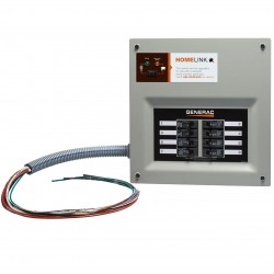 Generac 6853 30 Amp HomeLink 8 Circuits Pre-Wired Manual Transfer Switch with PIB and Cord